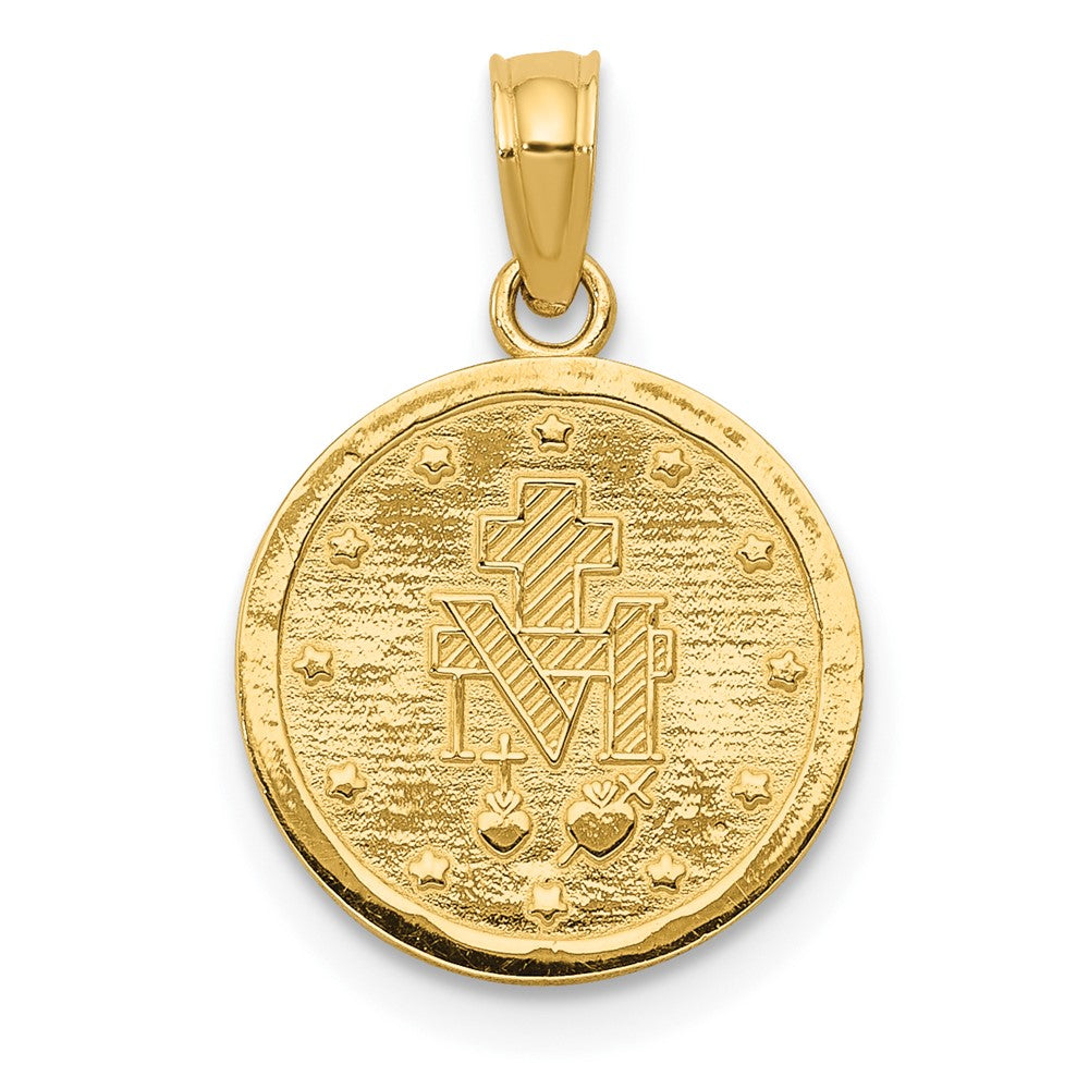 10k Yellow Gold 13 mm Miraculous Medal Pendant (0.98 grams)