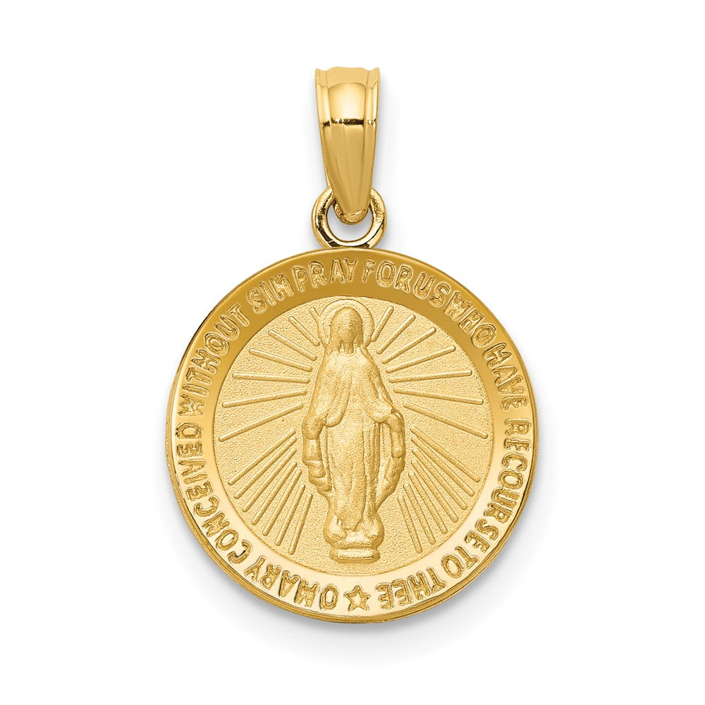 10k Yellow Gold 13 mm Miraculous Medal Pendant (0.98 grams)