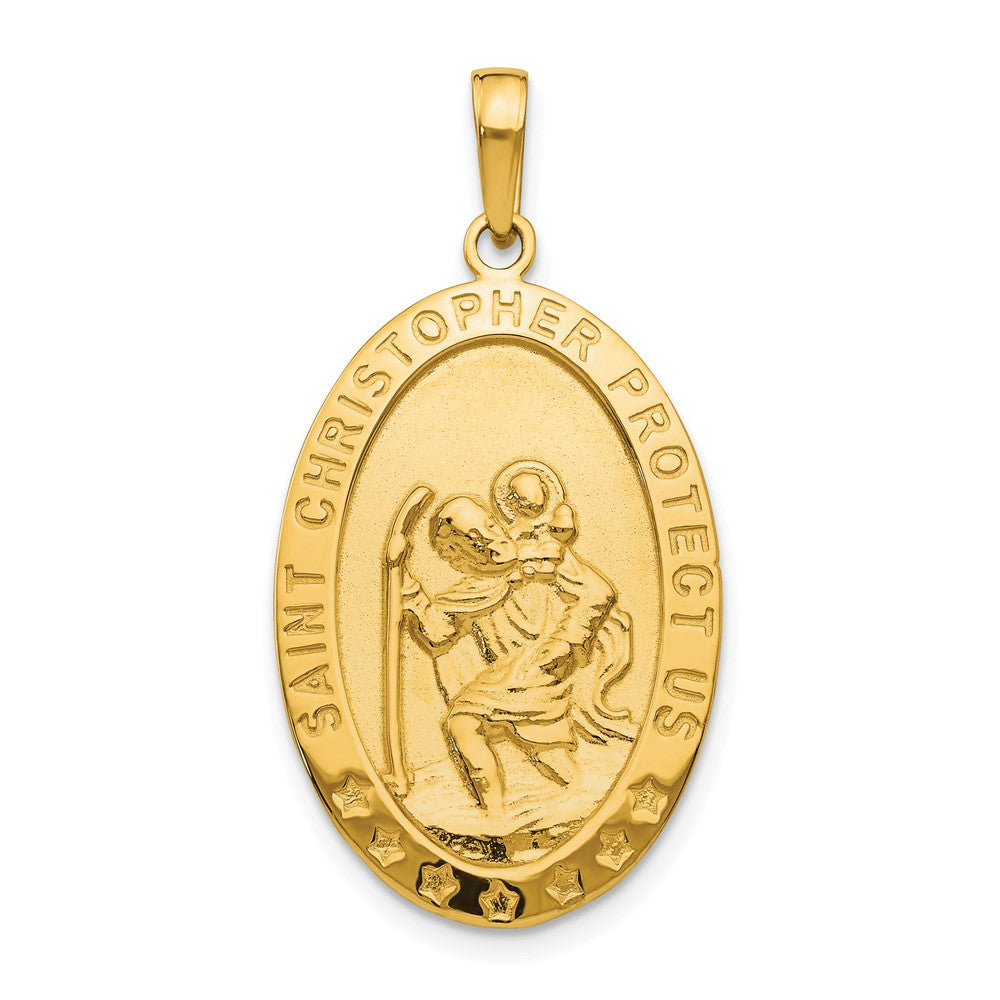 10k Yellow Gold 18 mm Saint Christopher Medal Pendant (2.67 grams)