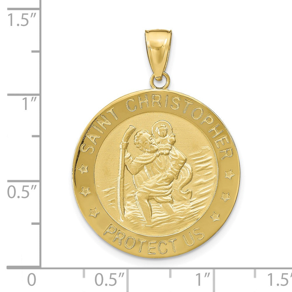 10k Yellow Gold 26 mm Saint Christopher Medal Pendant (3.98 grams)