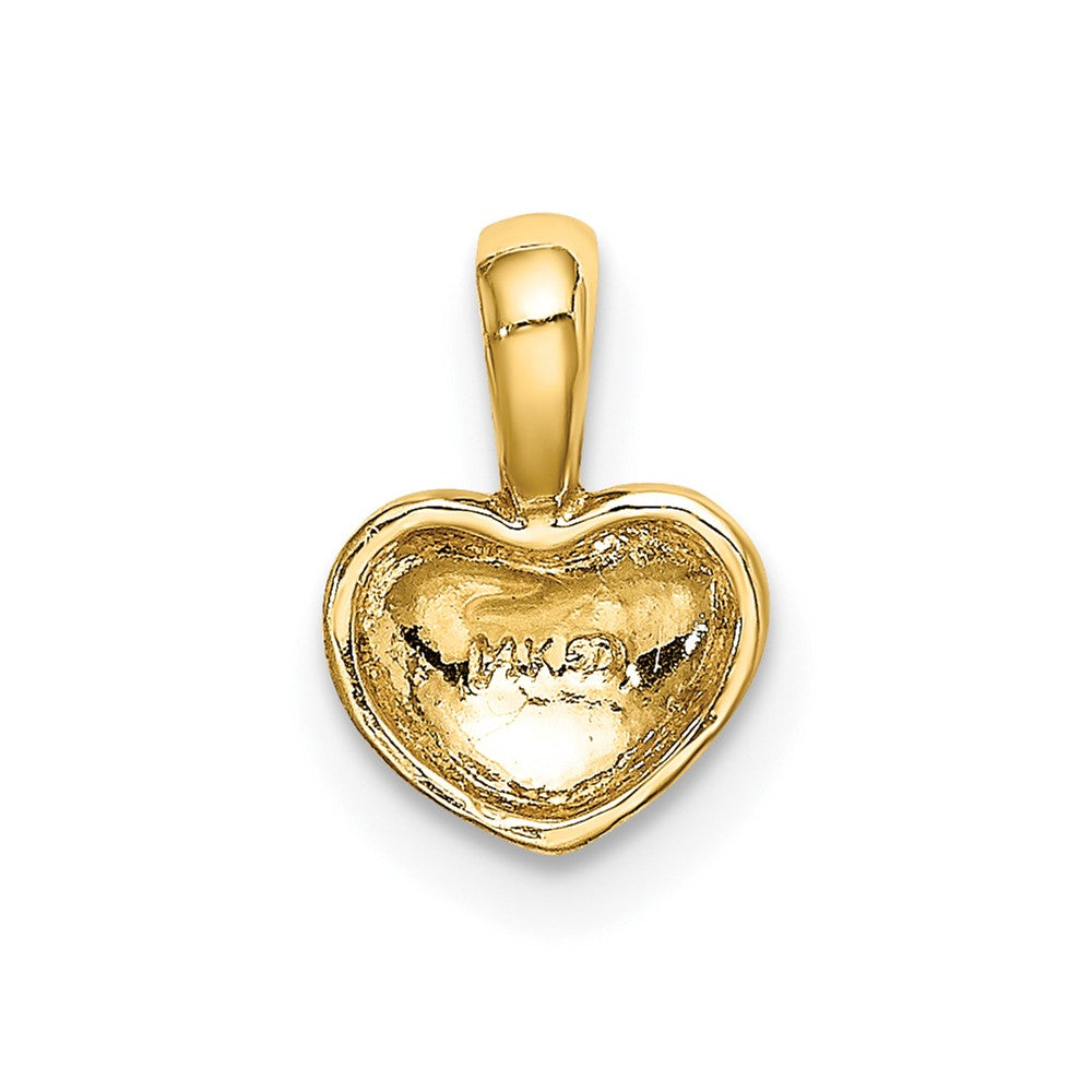 10k Yellow Gold 8 mm Polished 3D Puffed Heart Charm (0.52 grams)