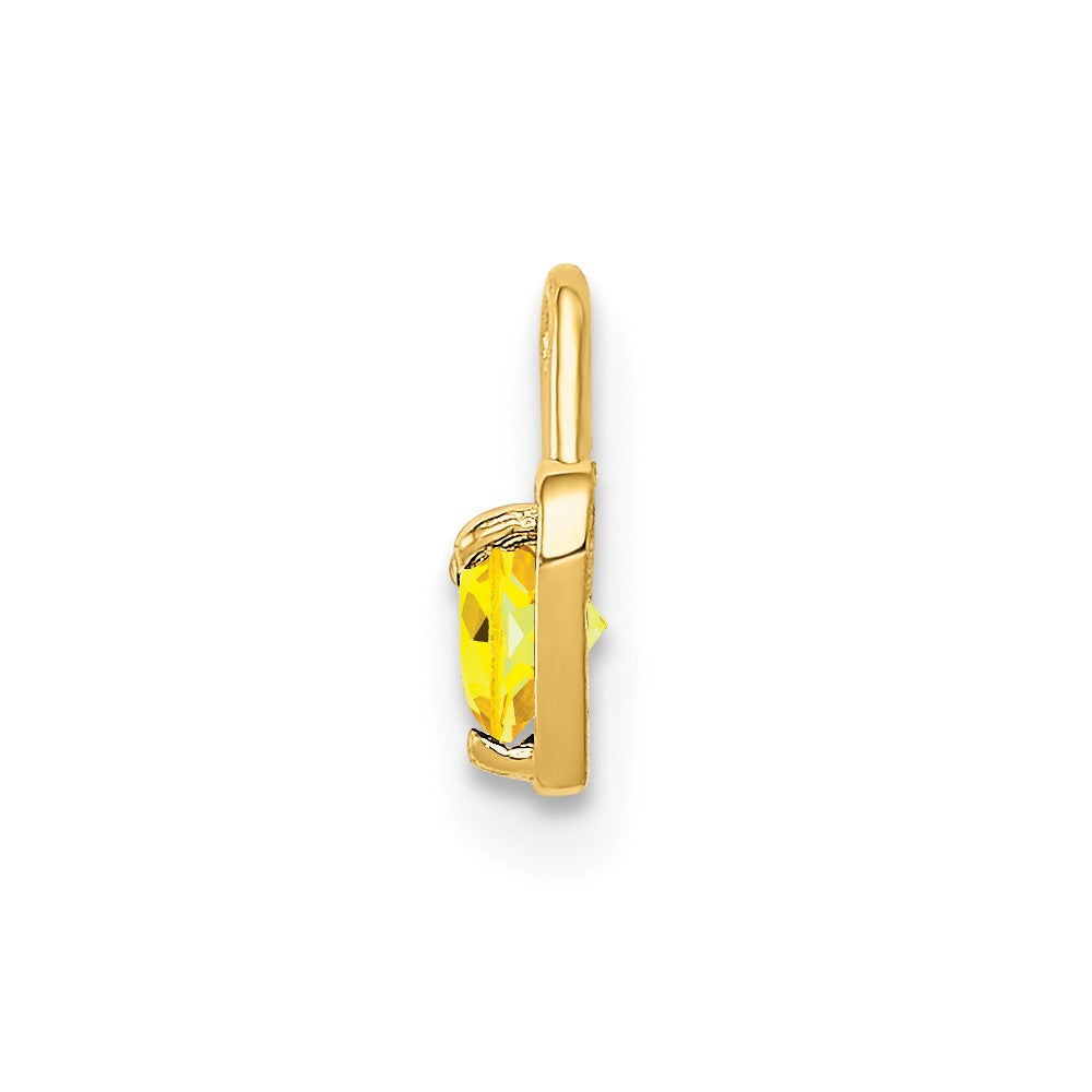 10ky November Synthetic Birthstone Heart Charm (0.19 grams)