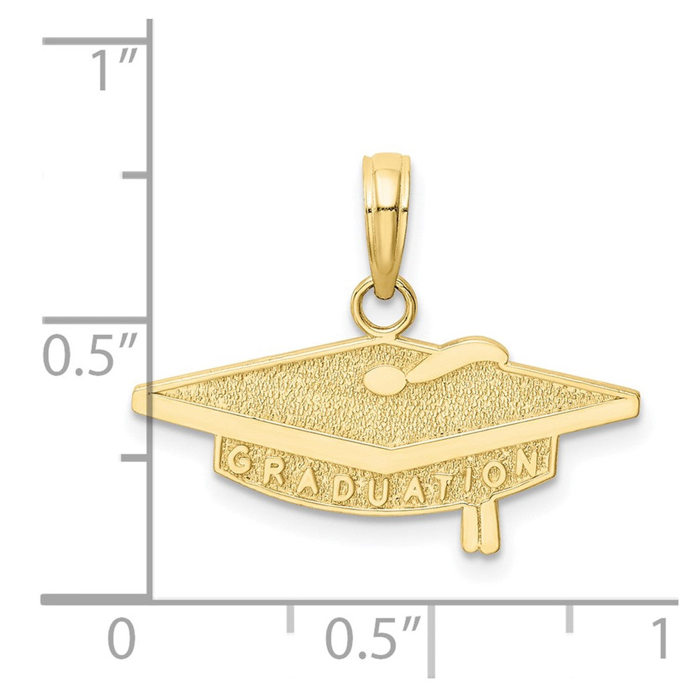 10k Yellow Gold 23 mm Graduation Charm (1.19 grams)