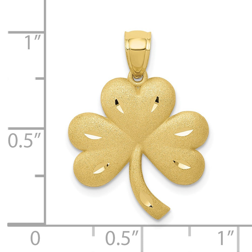 10k Yellow Gold 20 mm Shamrock Charm (1.75 grams)