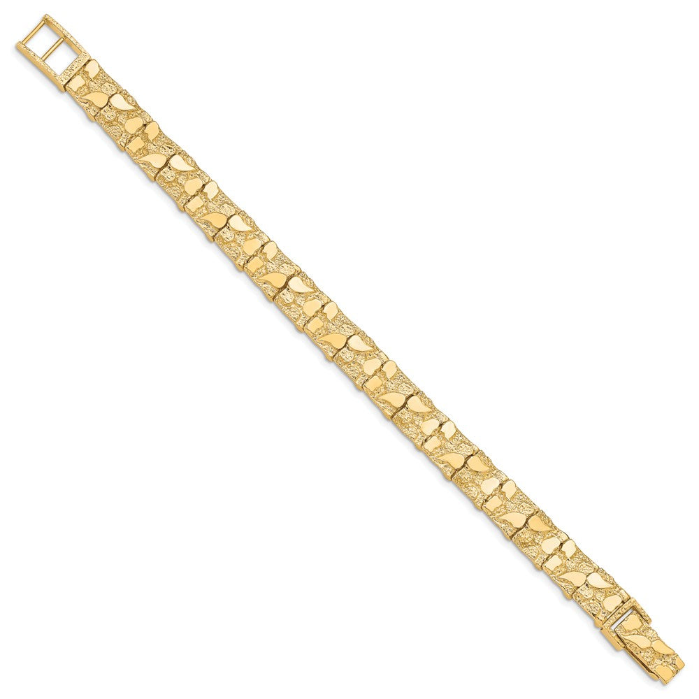 10k Yellow Gold 10 mm NUGGET Bracelet (22.21 grams)