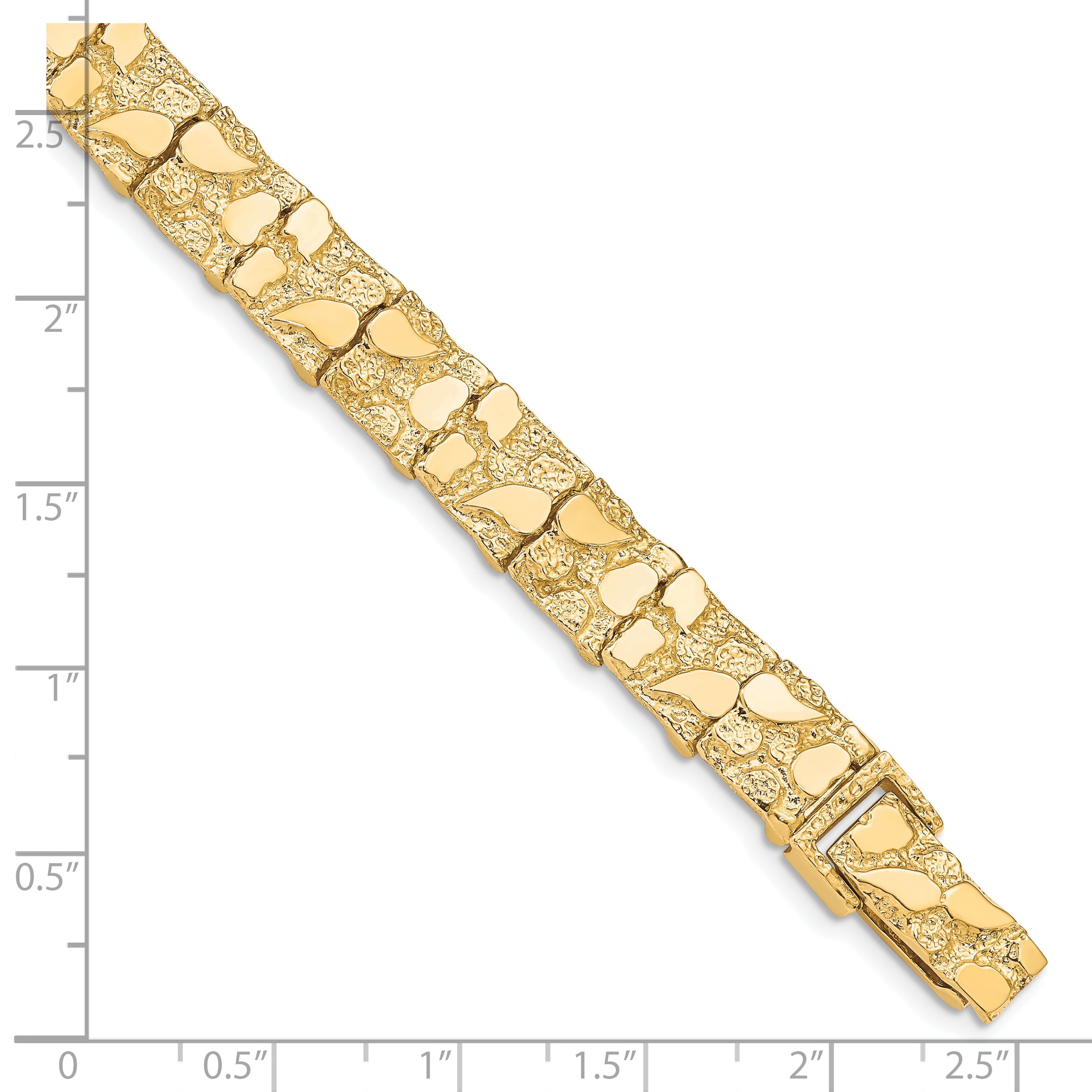 10k 10.0mm NUGGET Bracelet (22.21 grams)