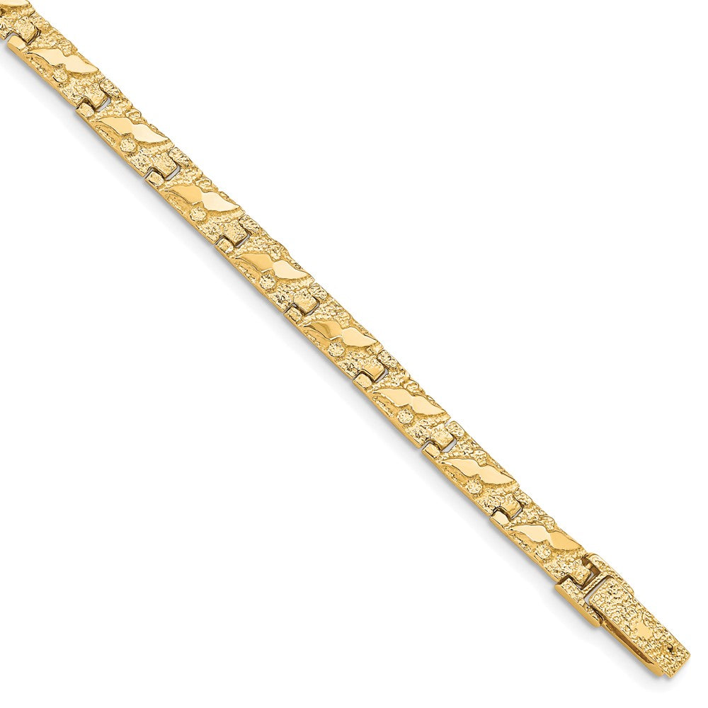 10k Yellow Gold 4 mm NUGGET Bracelet