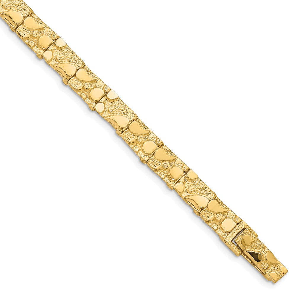 10k Yellow Gold 7 mm NUGGET Bracelet (14.27 grams)