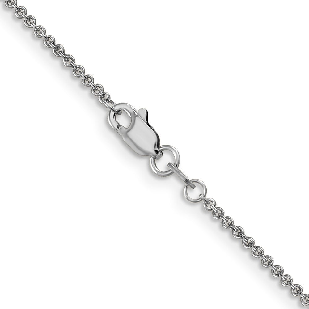 10k White Gold 1.4 mm Round Open Link Cable Chain