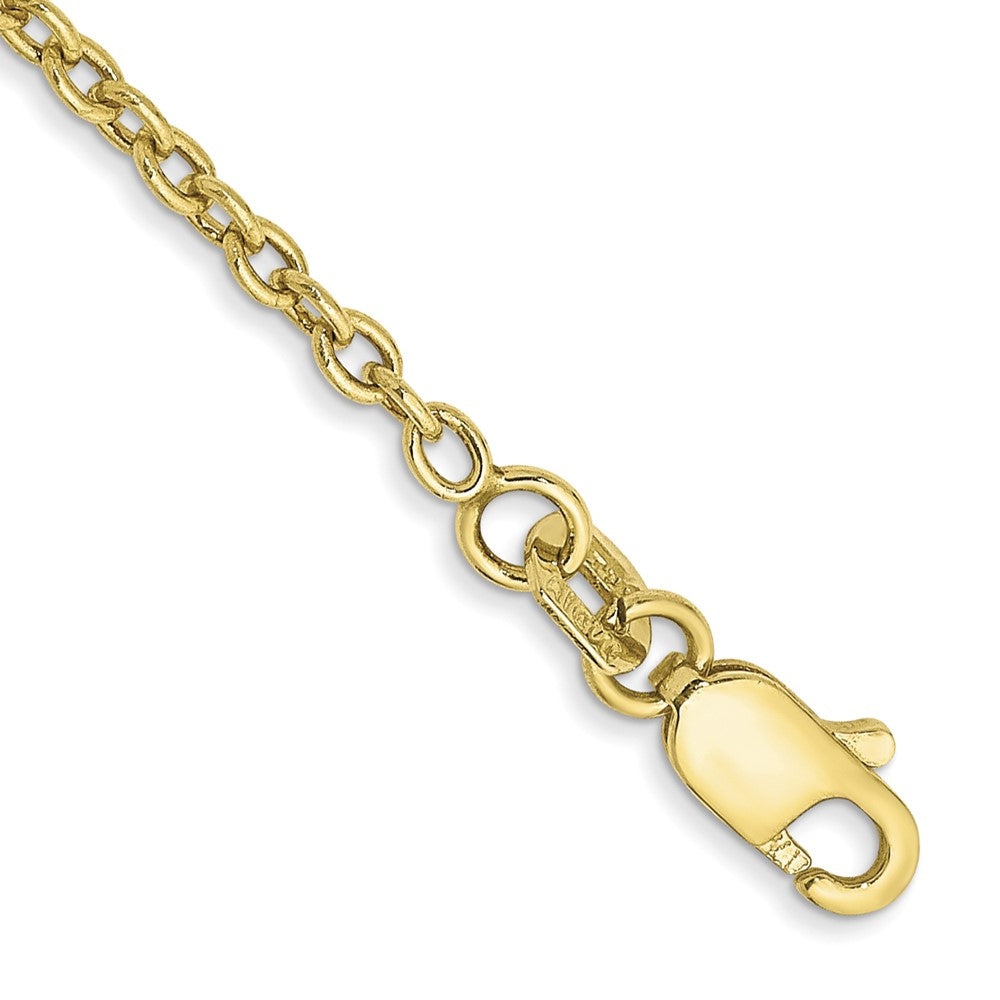 10k Yellow Gold 1.8 mm Forzantine Cable Chain Anklet (2.47 grams)