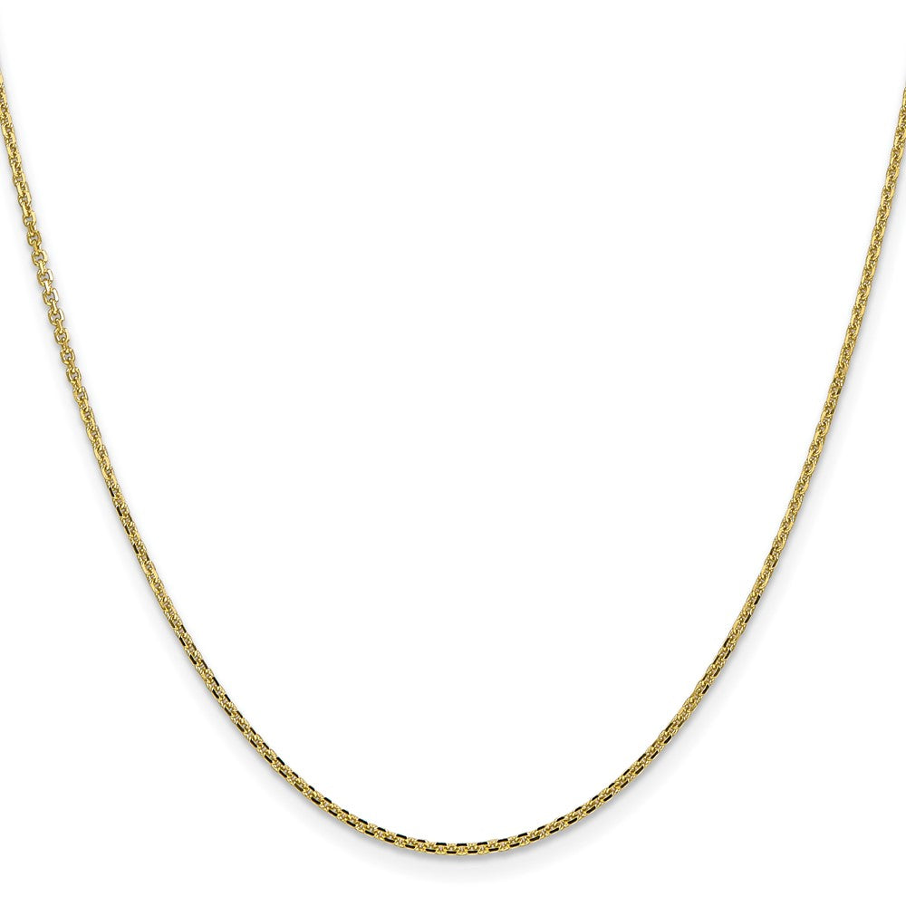 10k Yellow Gold 1.3 mm D/C Cable Chain
