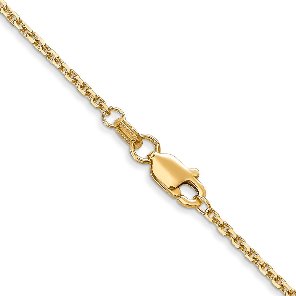 10k Yellow Gold 1.3 mm D/C Cable Chain