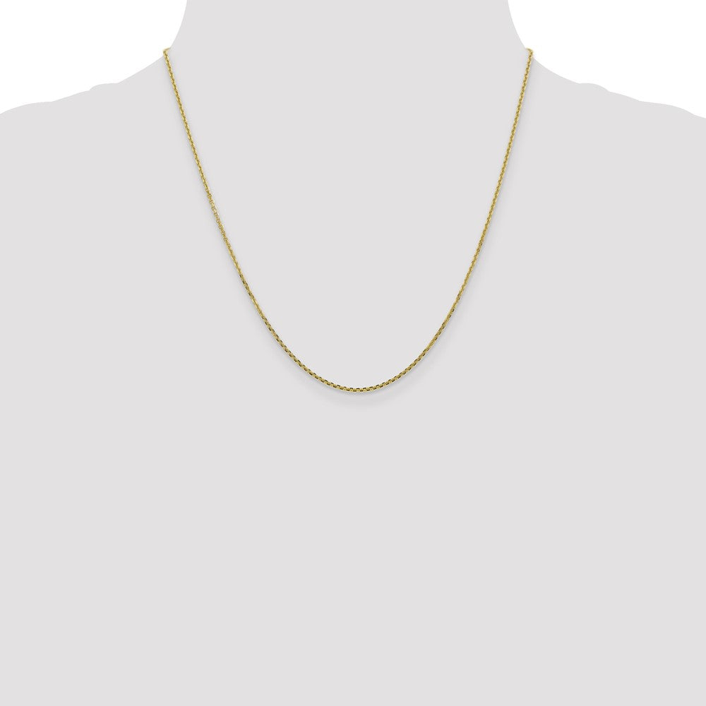 10k Yellow Gold 1.3 mm D/C Cable Chain