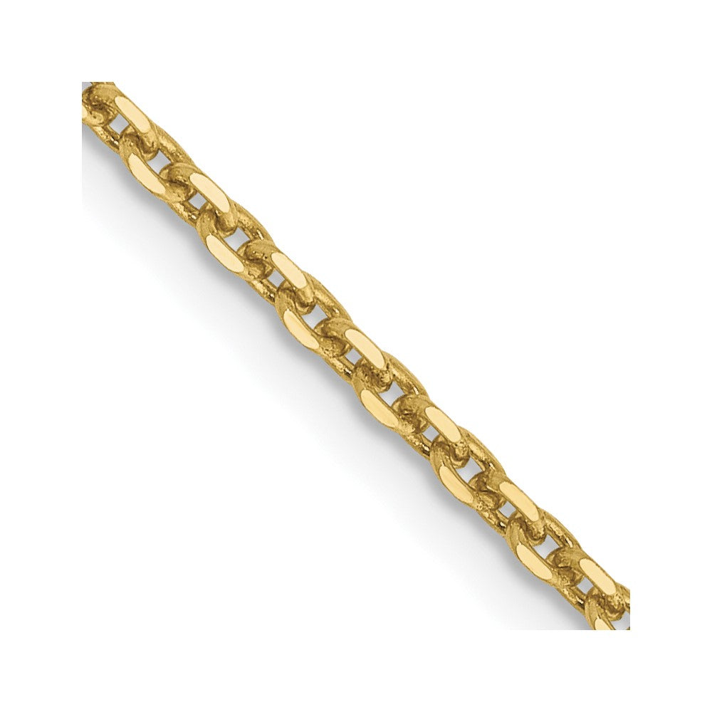 10k Yellow Gold 1.65 mm D/C Cable Chain