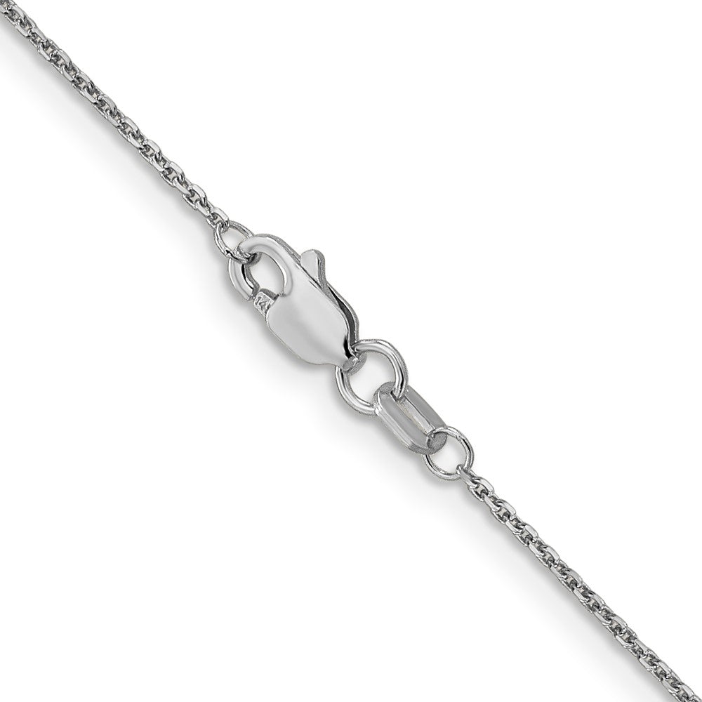 10k White Gold 0.95 mm D/C Cable Chain