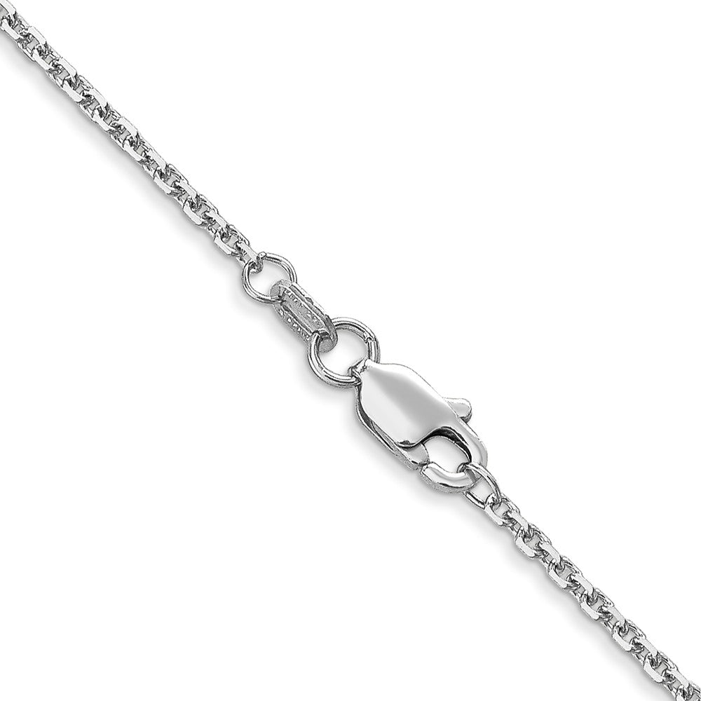 10k White Gold 1.45 mm D/C Cable Chain (2.41 grams)