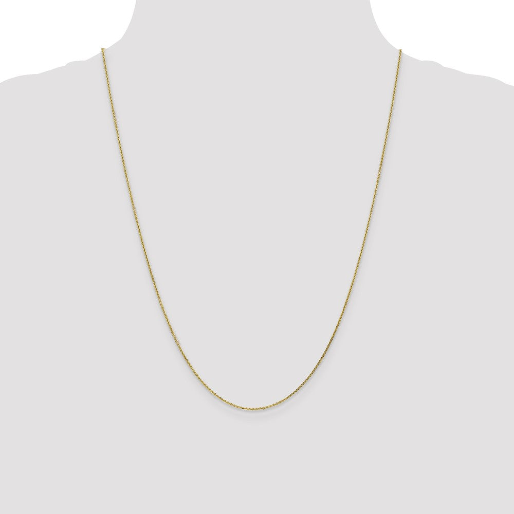 10k Yellow Gold 0.95 mm D/C Cable Chain (1.36 grams)