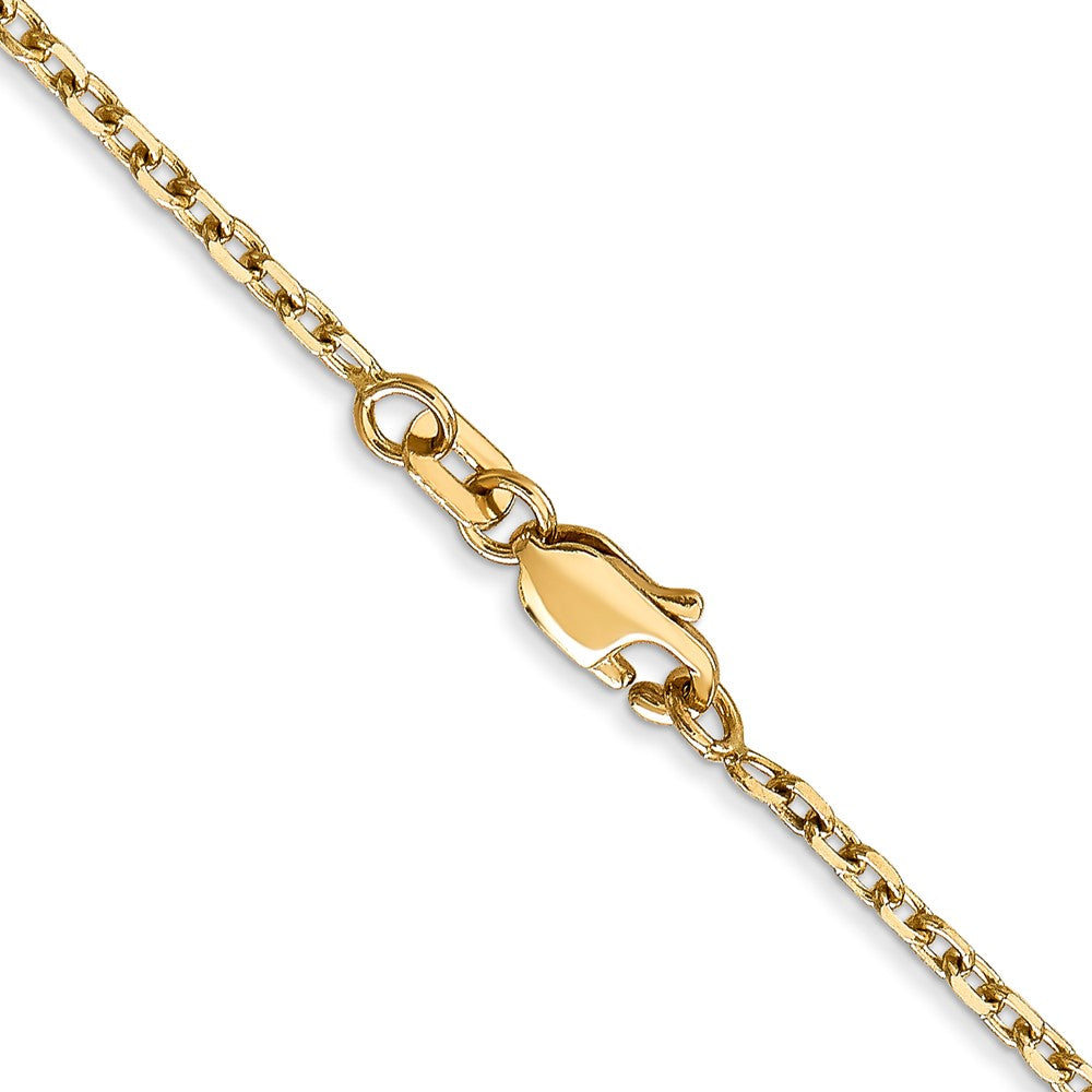 10k Yellow Gold 1.8 mm D/C Round Open Link Cable Chain (3.23 grams)