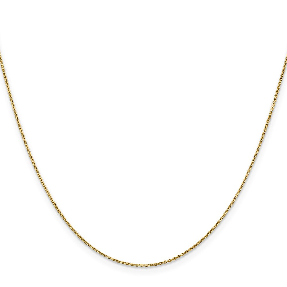 10k Yellow Gold 0.9 mm D/C Round Open Link Cable Chain