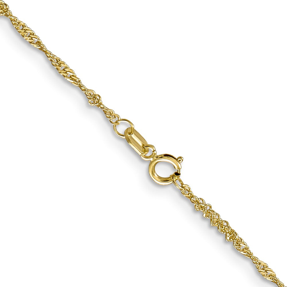 10k Yellow Gold 1.4 mm Singapore Chain (1.25 grams)