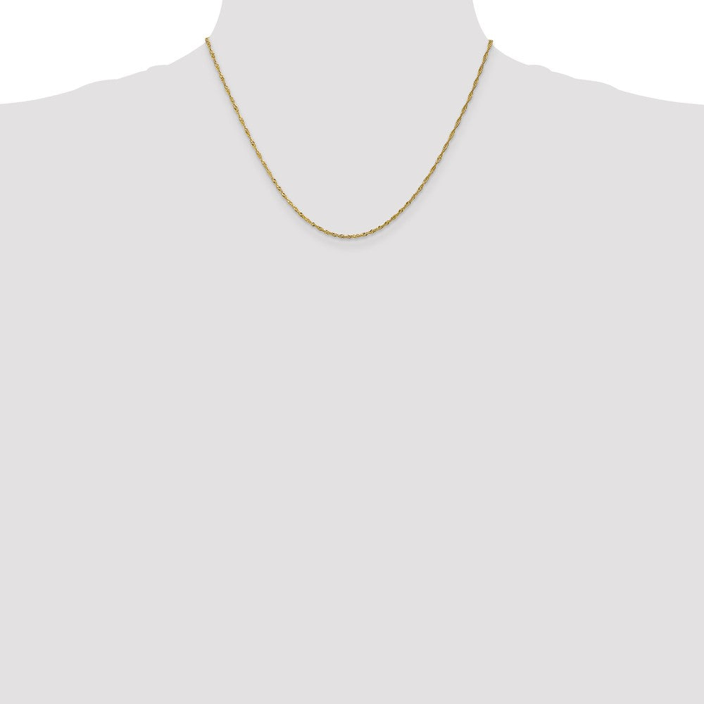 10k Yellow Gold 1.4 mm Singapore Chain (1.25 grams)