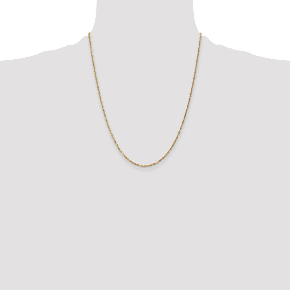 10k Yellow Gold 1.4 mm Singapore Chain (1.25 grams)