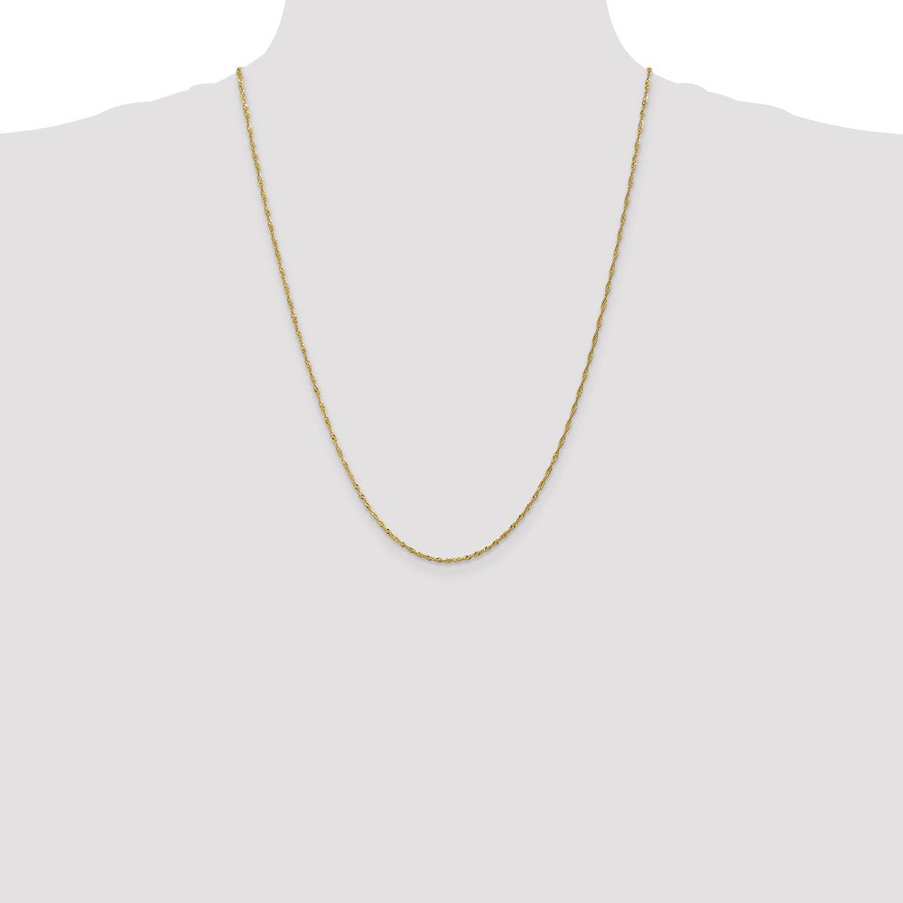 10k Yellow Gold 1.4 mm Singapore Chain (1.25 grams)