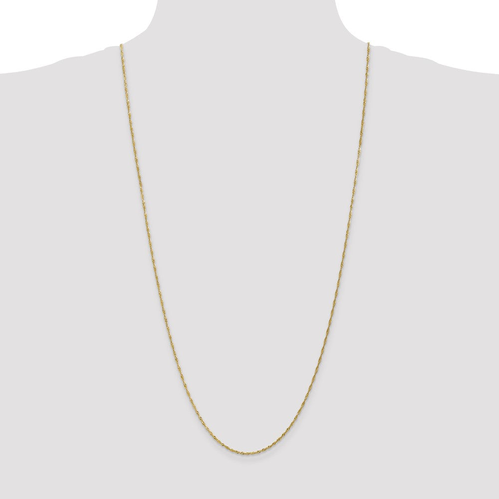 10k Yellow Gold 1.4 mm Singapore Chain (1.25 grams)