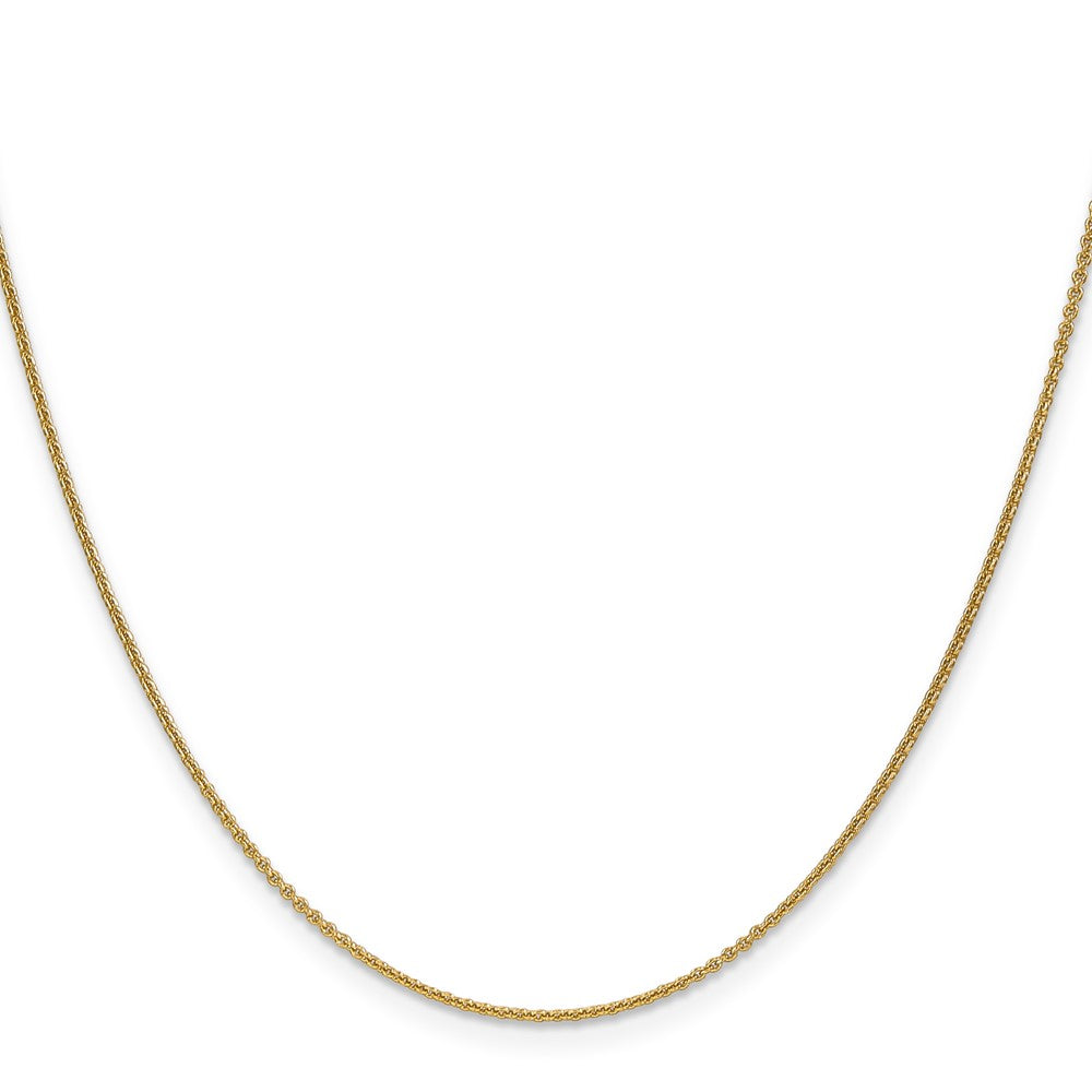 10k Yellow Gold 1 mm Round Open Link Cable Chain