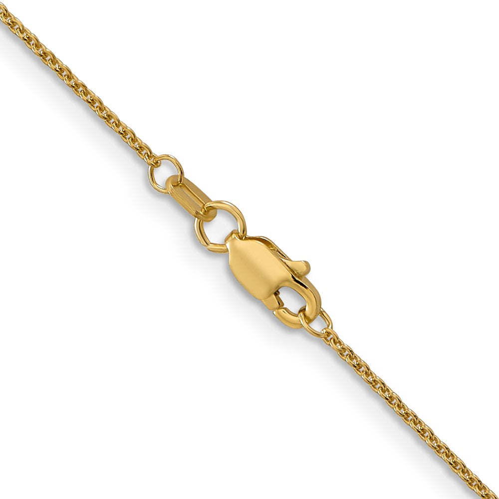 10k Yellow Gold 1 mm Round Open Link Cable Chain