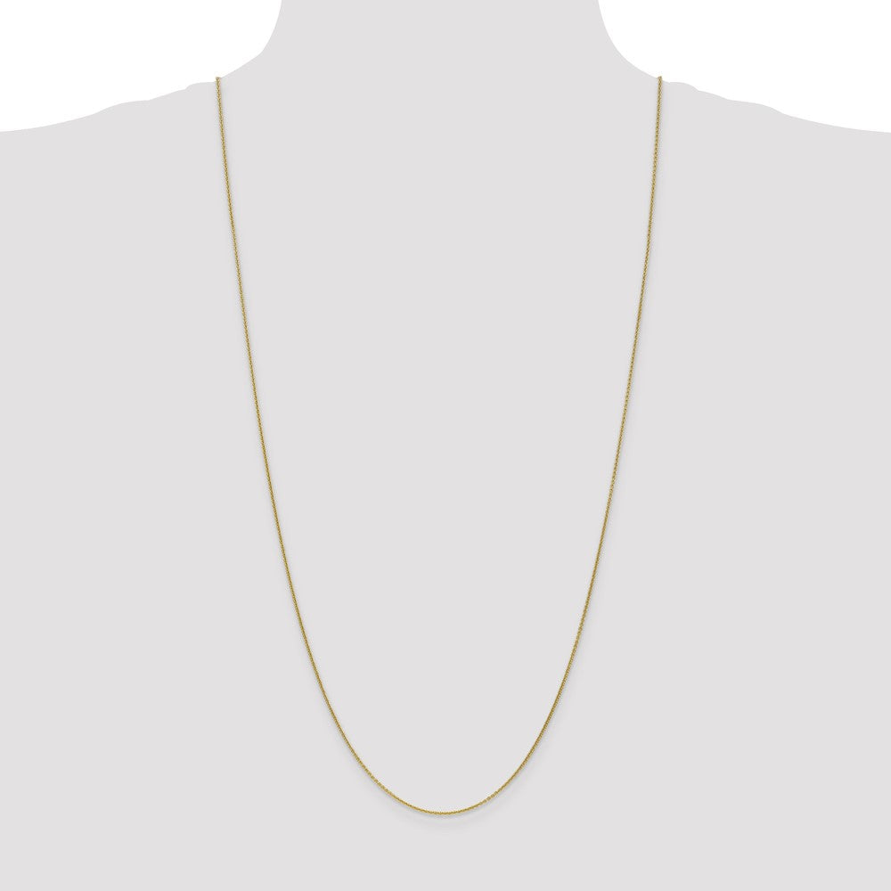 10k Yellow Gold 1 mm Round Open Link Cable Chain
