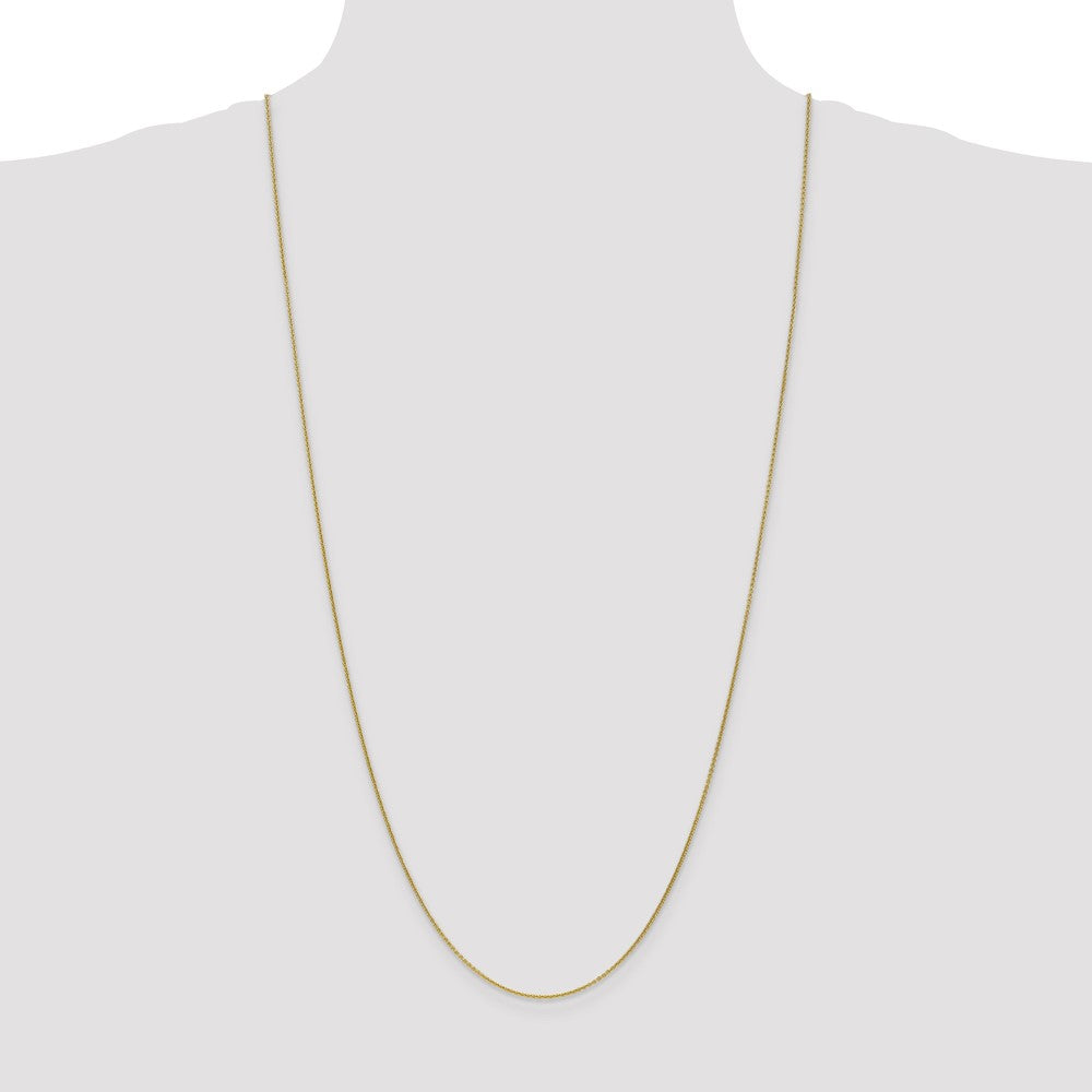 10k Yellow Gold 1 mm Round Open Link Cable Chain (1.5 grams)