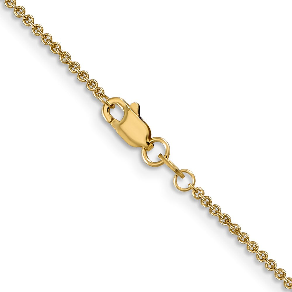 10k Yellow Gold 1.4 mm Round Open Link Cable Chain (2.46 grams)