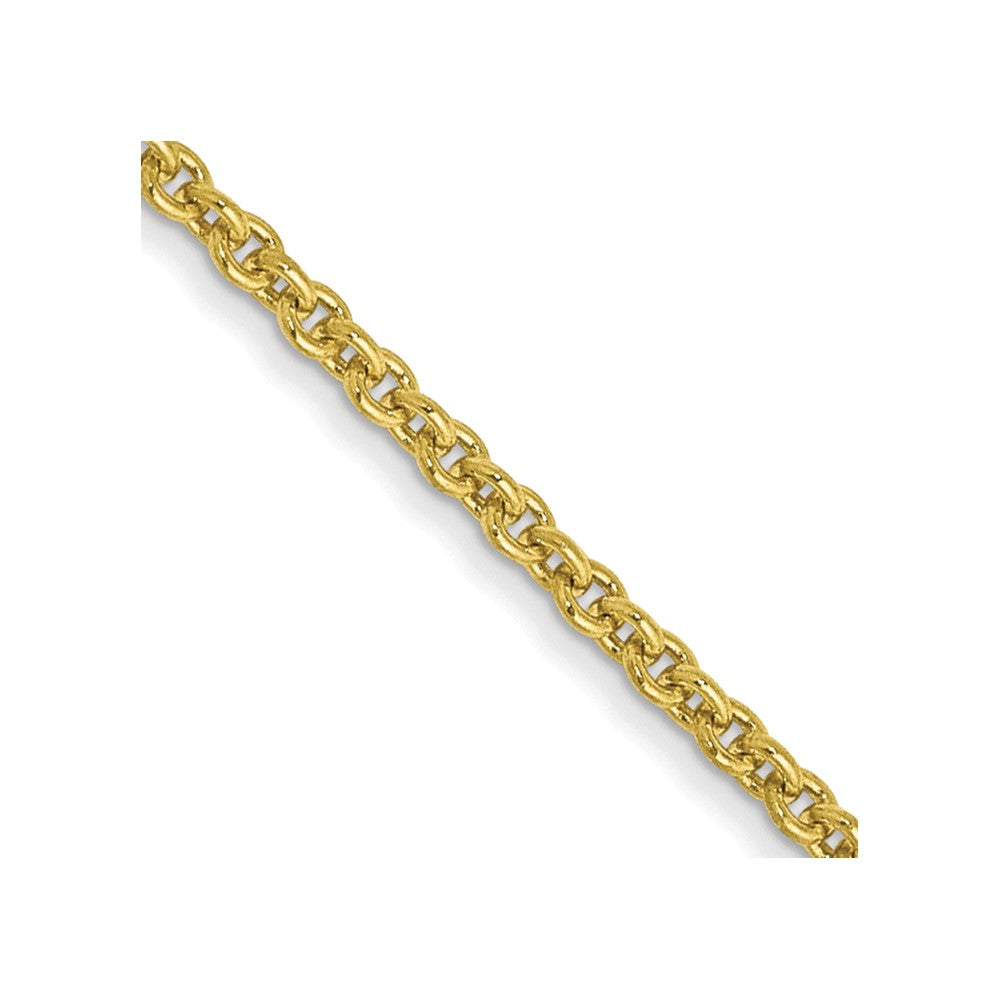 10k Yellow Gold 1.4 mm Round Open Link Cable Chain