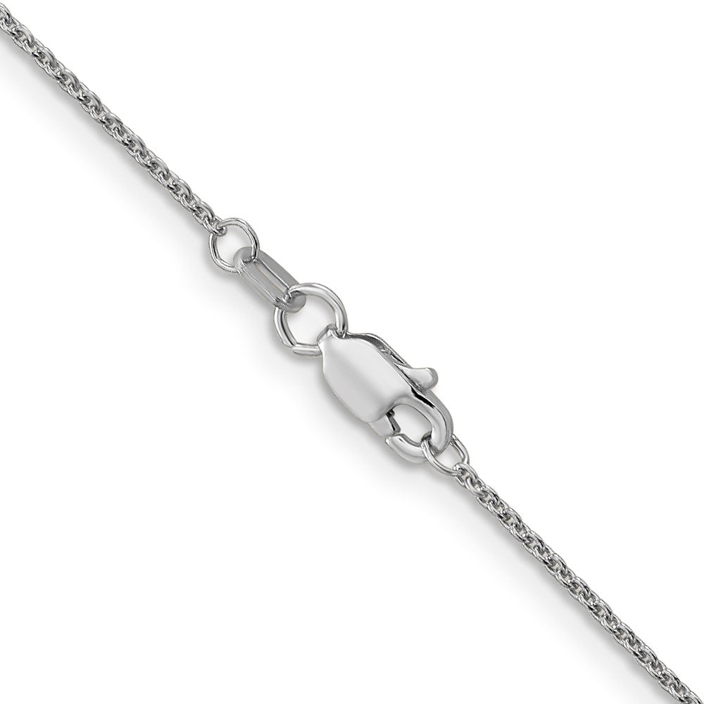 10k White Gold 1 mm Round Open Link Cable Chain (1.52 grams)