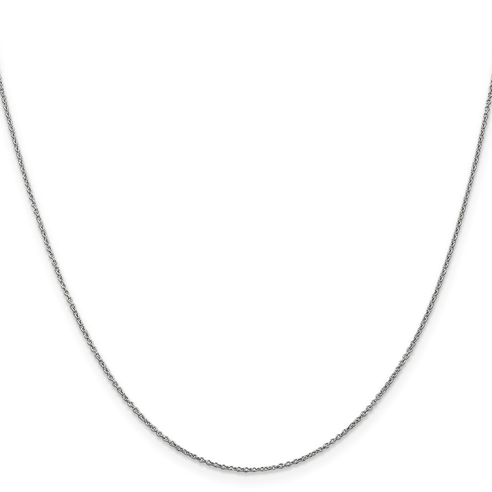 10k White Gold 0.9 mm Cable Chain