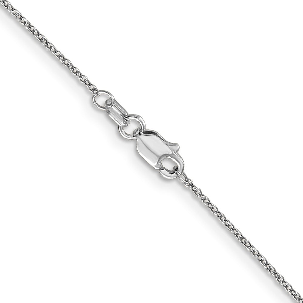 10k White Gold 0.9 mm Cable Chain