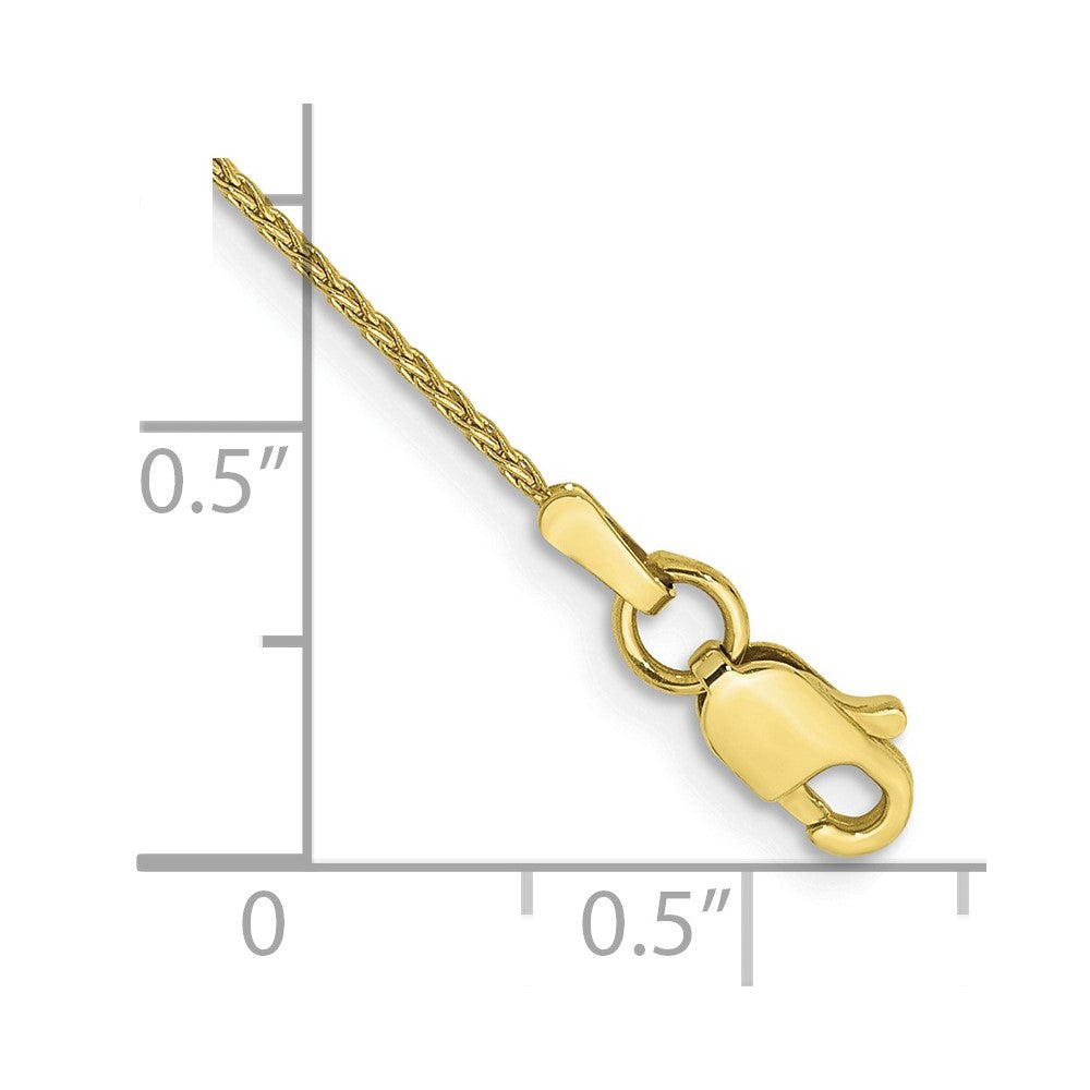 10k Yellow Gold 1 mm Parisian Wheat Chain Anklet (1.17 grams)