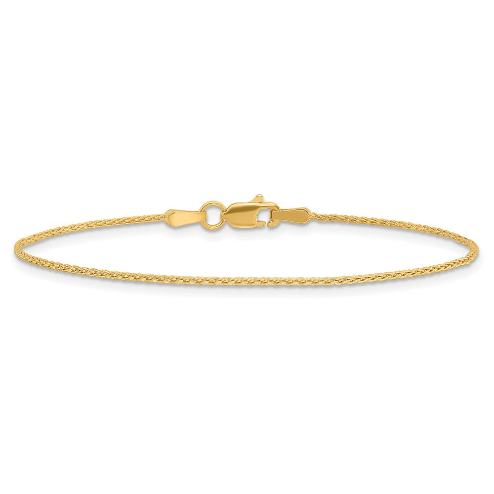 10k Yellow Gold 1.2 mm Parisian Wheat Chain Anklet (1.65 grams)