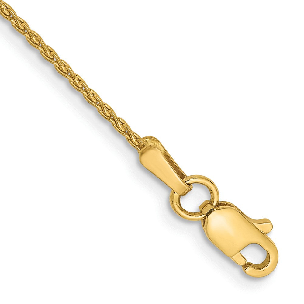 10k Yellow Gold 1.2 mm Parisian Wheat Chain Anklet (1.65 grams)