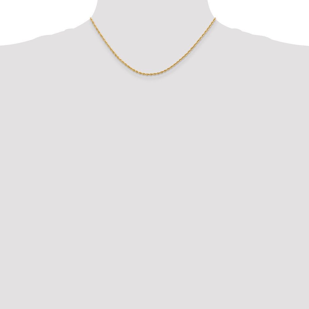 10k Yellow Gold 2 mm D/C Quadruple Rope Chain