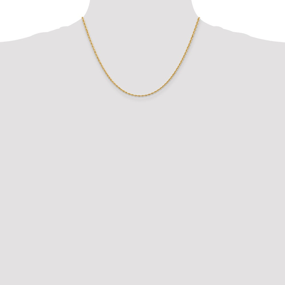 10k Yellow Gold 2 mm D/C Quadruple Rope Chain