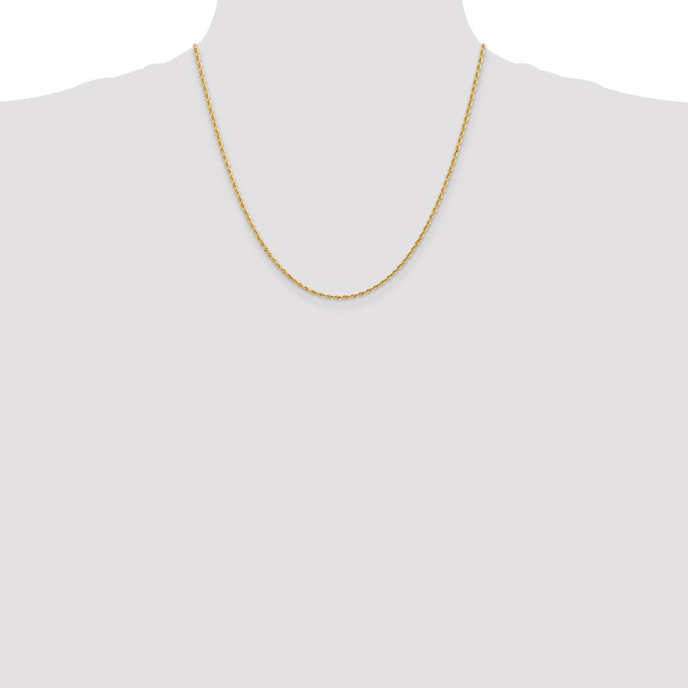 10k Yellow Gold 2 mm D/C Quadruple Rope Chain