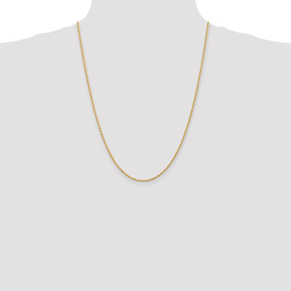 10k Yellow Gold 2 mm D/C Quadruple Rope Chain