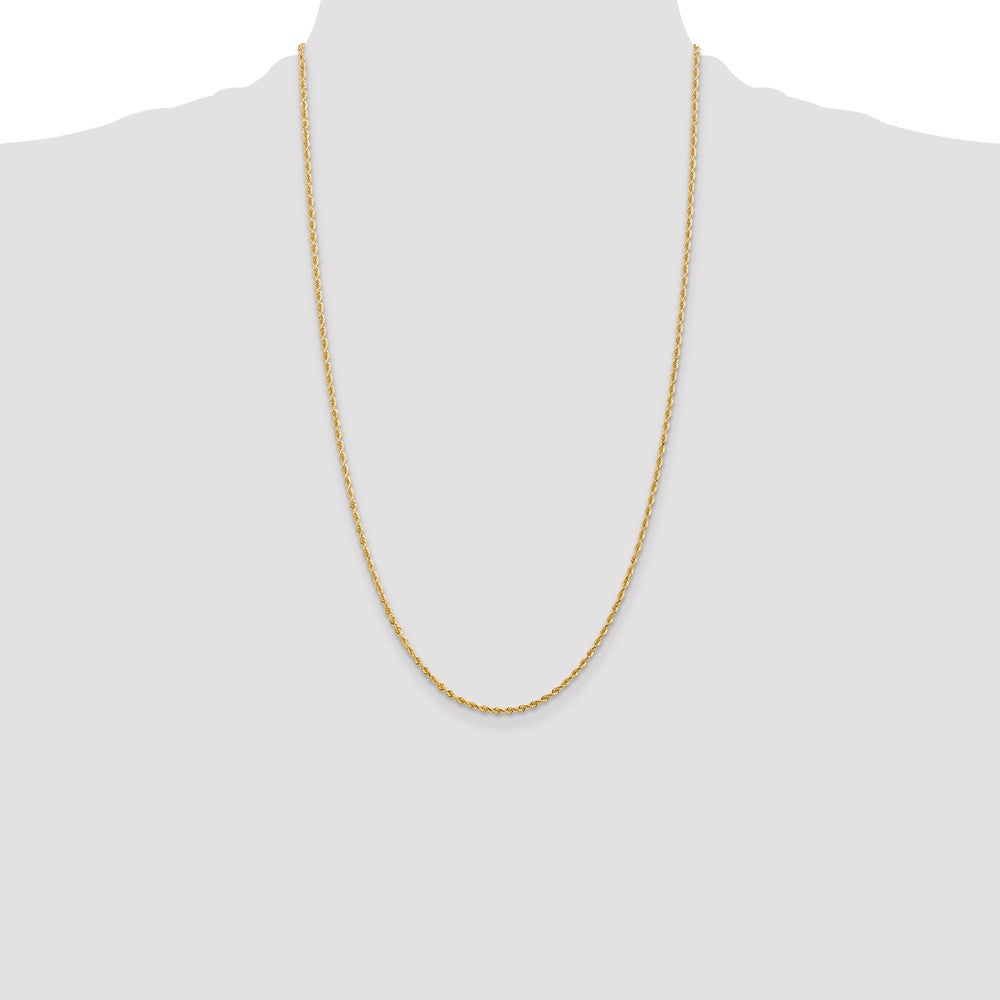 10k Yellow Gold 2 mm D/C Quadruple Rope Chain