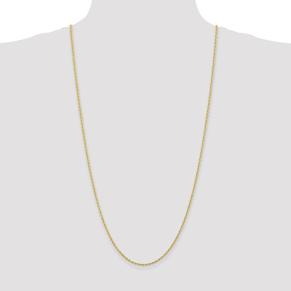 10k Yellow Gold 2 mm D/C Quadruple Rope Chain