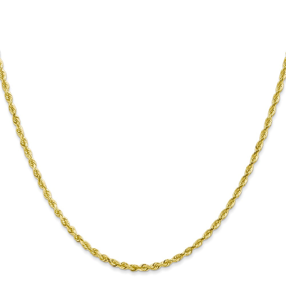 10k Yellow Gold 2.25 mm D/C Quadruple Rope Chain