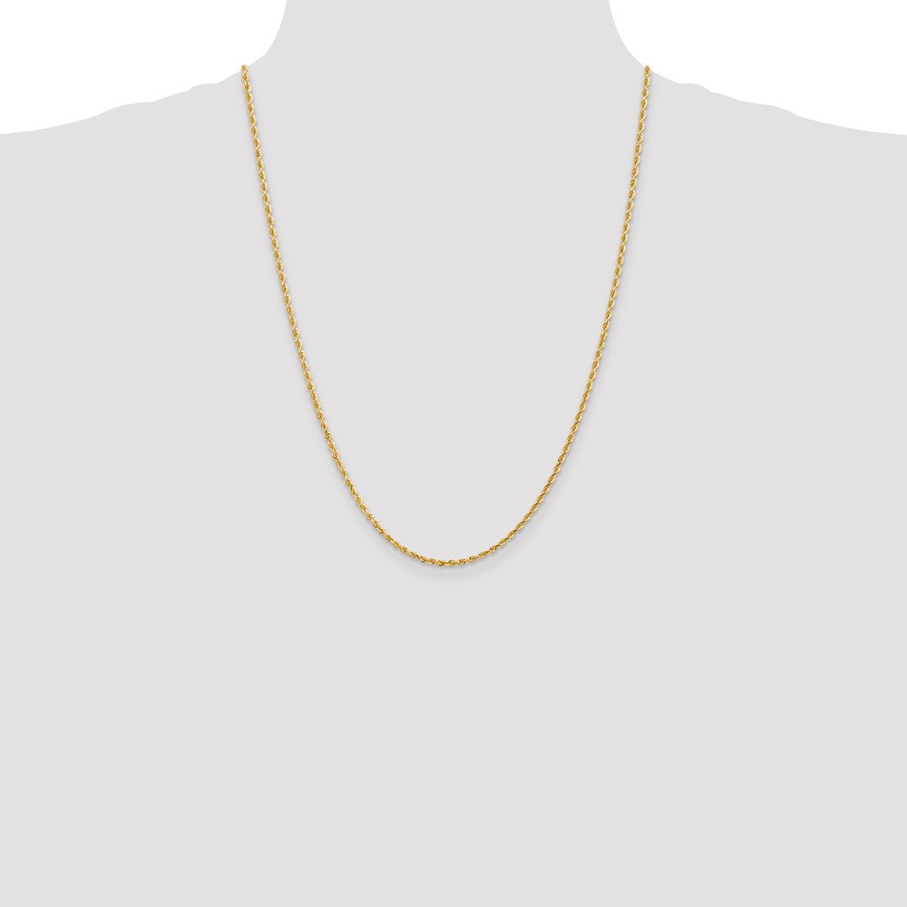 10k Yellow Gold 2.25 mm D/C Quadruple Rope Chain (5.31 grams)