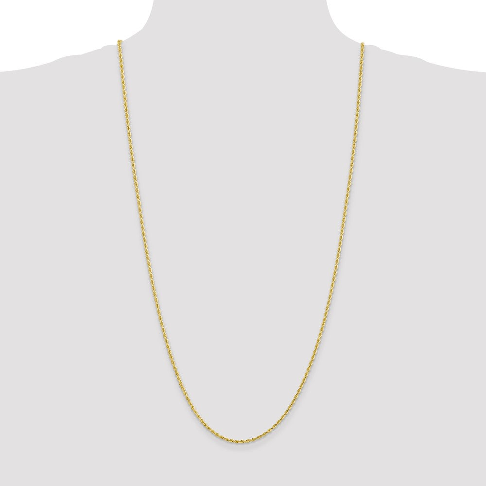 10k Yellow Gold 2.25 mm D/C Quadruple Rope Chain (5.31 grams)