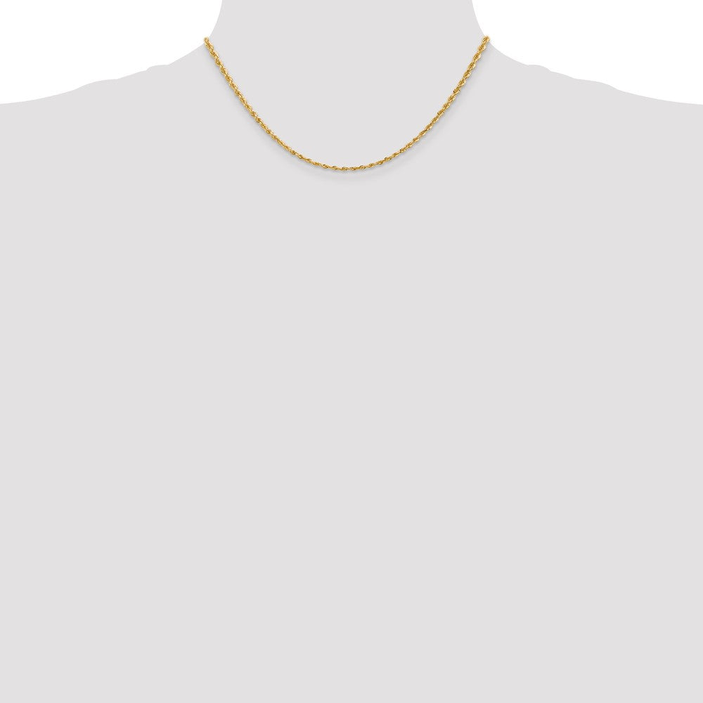 10k Yellow Gold 2.75 mm D/C Quadruple Rope Chain (7.52 grams)